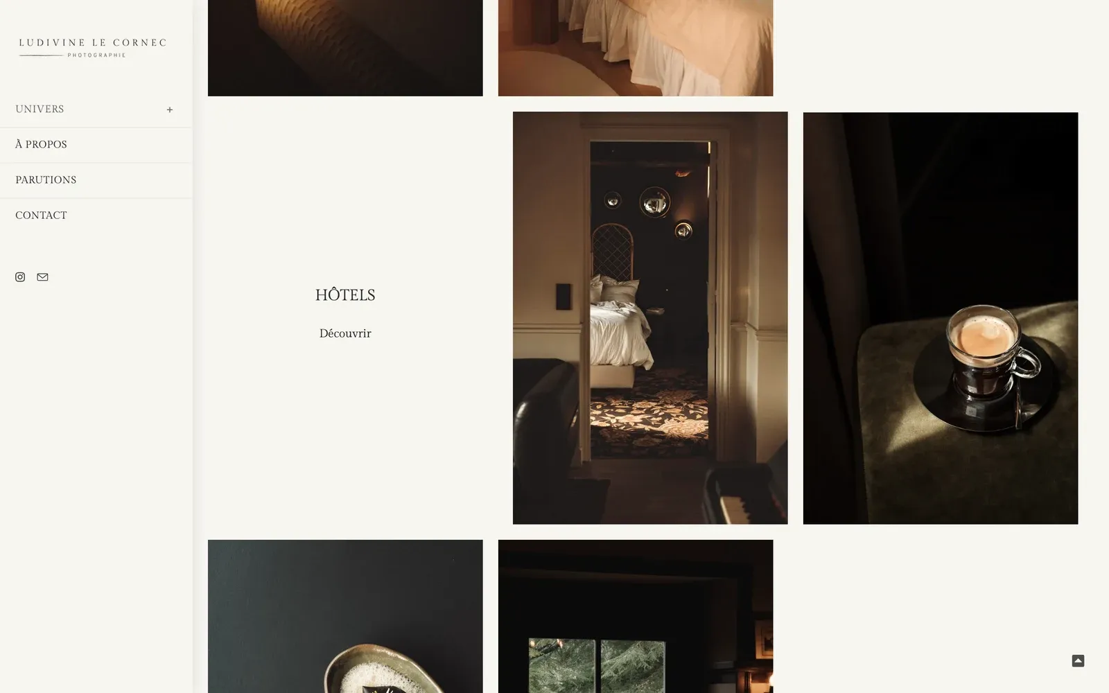 Page d'accueil du site Ludivine Le Cornec