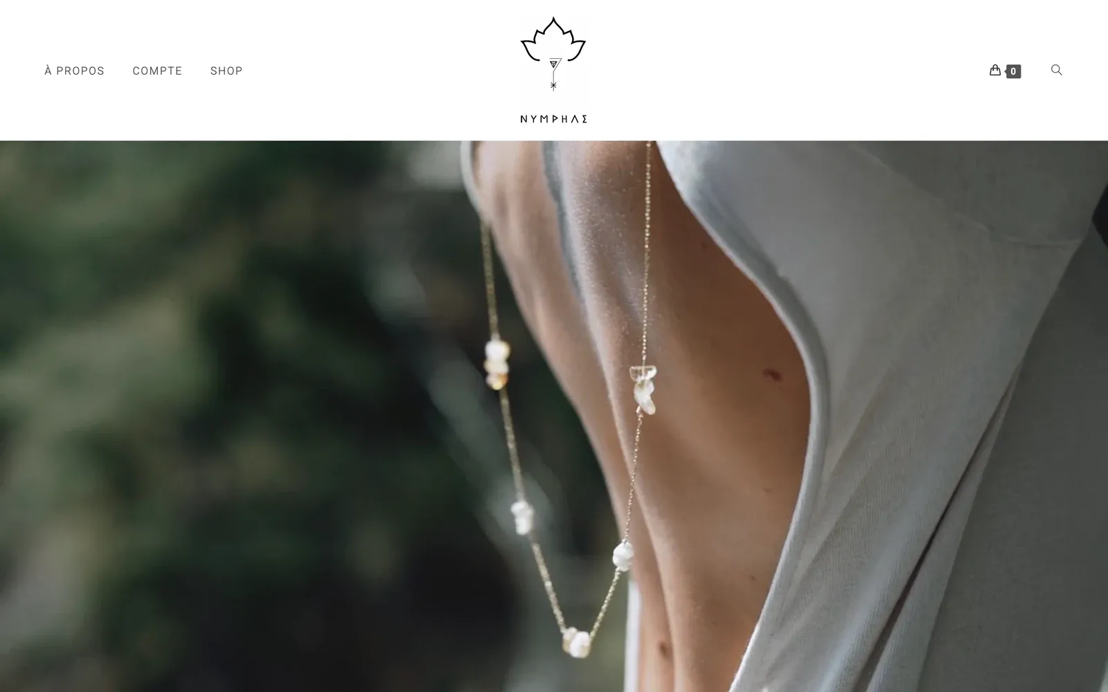 Page d'accueil du site Nymphae
